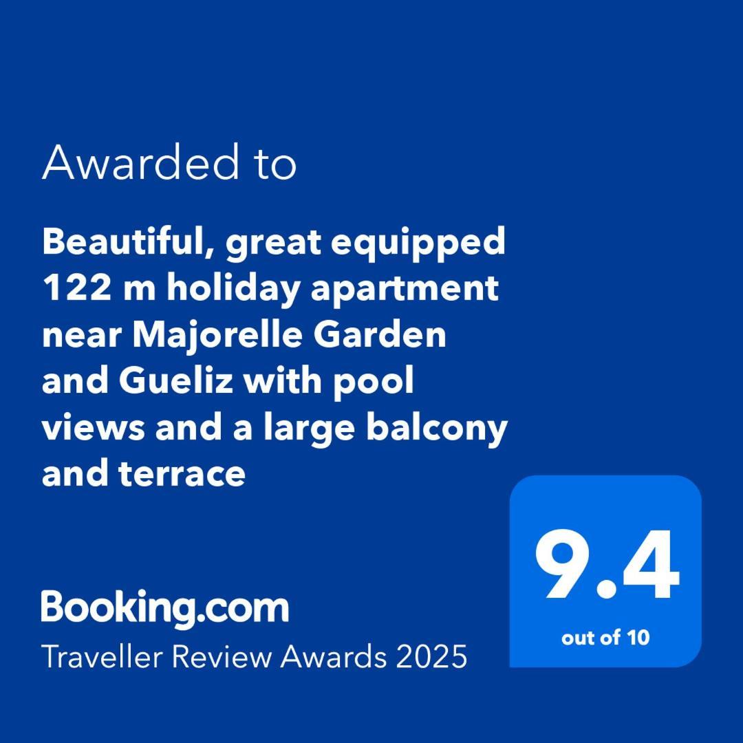Beautiful, Great Equipped 122 M Holiday Apartment Near Majorelle Garden And Gueliz With Pool Views And A Large Balcony And Terrace Марракеш Экстерьер фото